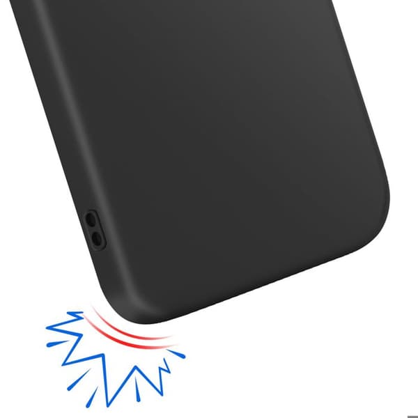 Silicone cover til Poco F8 Pro, blød, stødabsorberende, olieforsinket, sort Svart