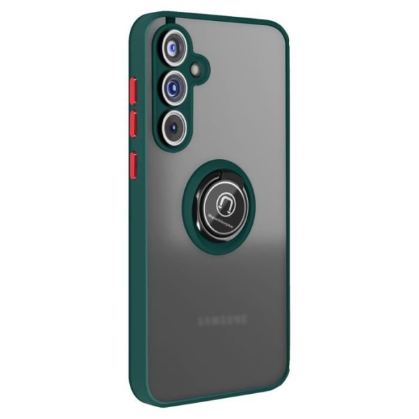 Fodral till Samsung Galaxy A55 Metal Ring Stand Funktion Mörkgrön