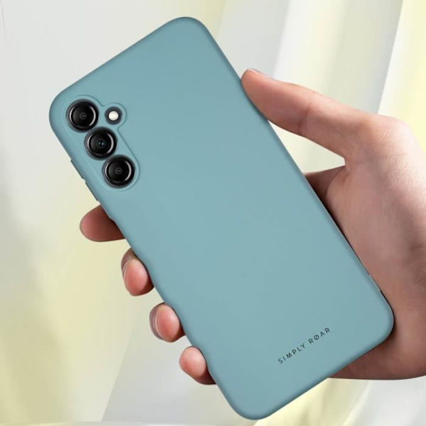 Roar Space blødt beskyttelsescover til Samsung Galaxy A14 4G og 5G - Pastelblå - Håndledsrem Blå