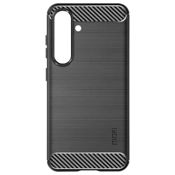 Etui til Samsung Galaxy S24 - AVIZAR - Fleksibel kulstof og børstet effekt - Sort Svart