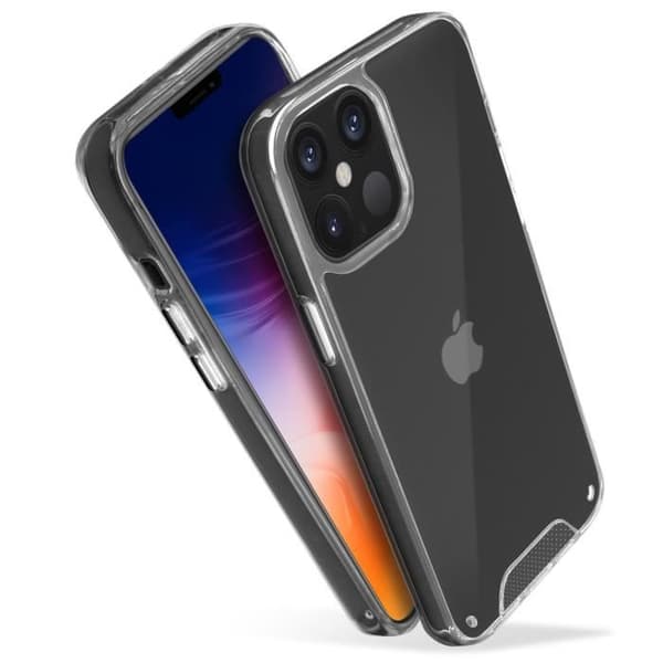 Coque - ADVARSEL - iPhone 12 Mini - Stødabsorbent - Gennemsigtig - Silikone og Polycarbonat Vit