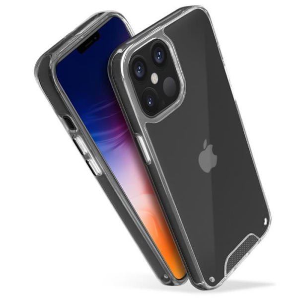 Coque - AVIZAR - iPhone 12 Mini - Stötsäker - Transparent - Silikon och Polykarbonat Vit