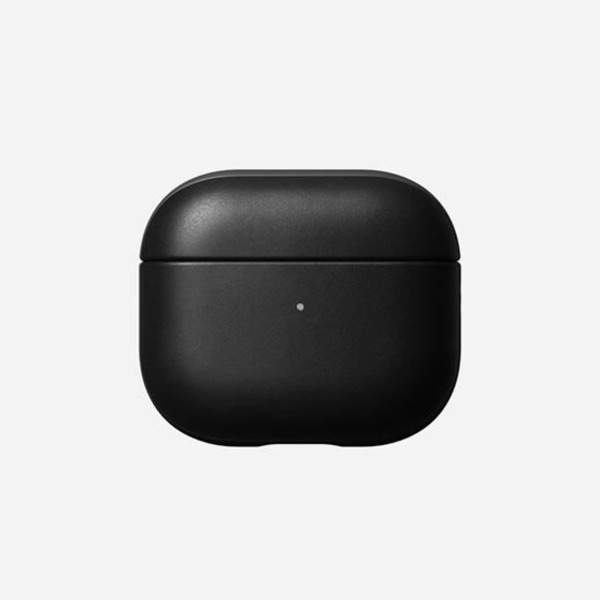 AirPods 3 Fodral - Nomad - Äkta läder - Svart - Modernt fodral - Klassisk design Svart