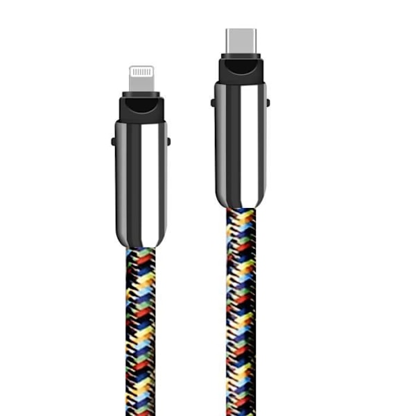 Halsband Kabel med USB C till Lightning Kontakt Längd 1.2m Moxie Flerfärgad Flerfärgad