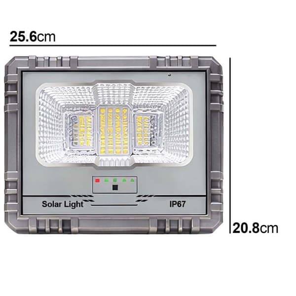 LED Solcelleprojektor 10W IP67 med 10000mAh batteri og 12W panel grå Grå