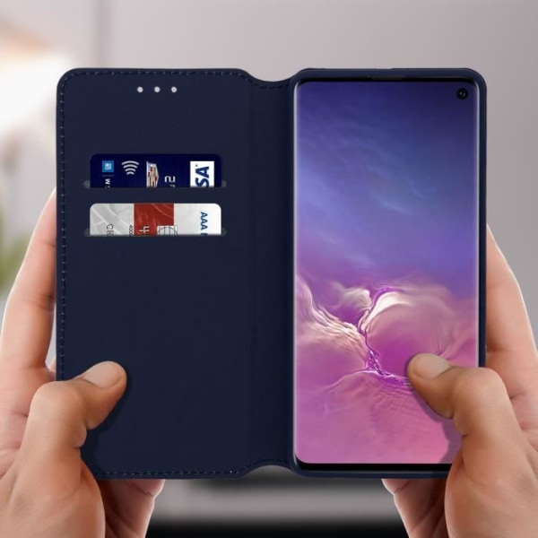 Cover til Samsung Galaxy S10 Folio Wallet Stand Function - Midnight Blue Midnattsblå