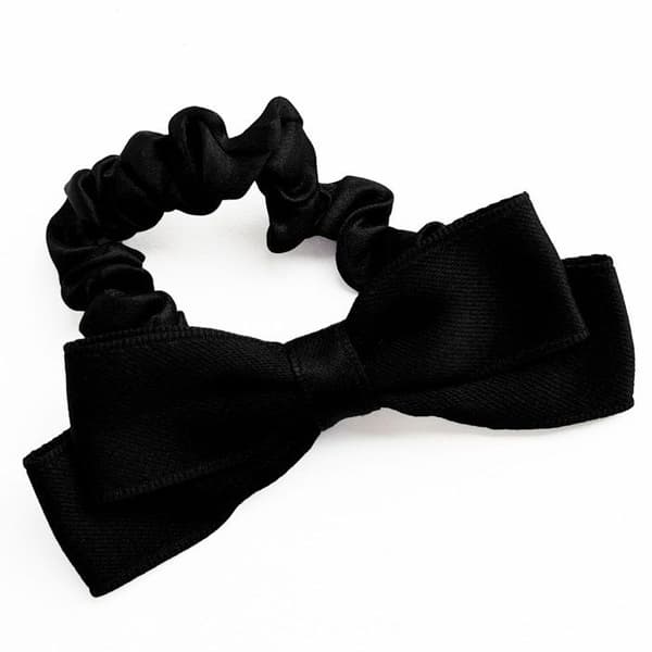 Chouchou - AVIZAR - Sløjfe - Satin - Sort - Elegant til Hår Svart