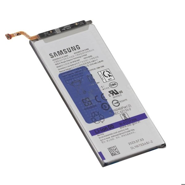 Internt sekundärt batteri för Galaxy Z Fold 5 2310mAh Original EB-BF947ABY Svart
