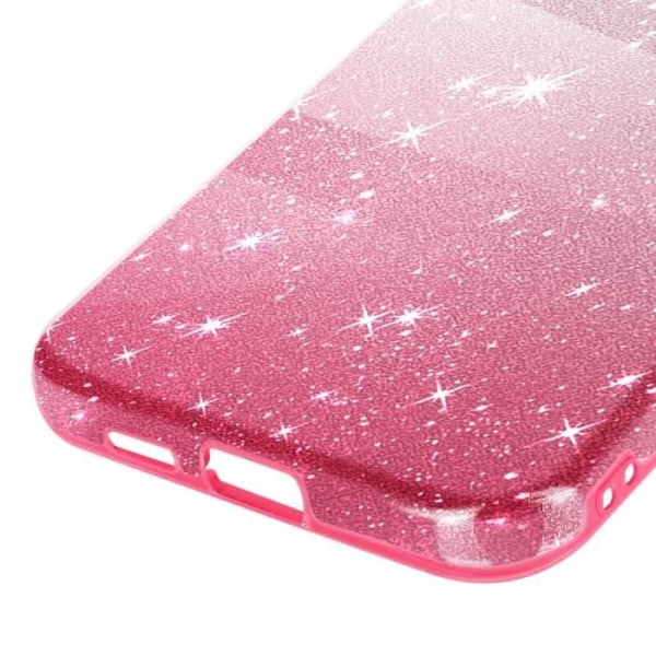 Cover til Samsung Galaxy S24 Plus Glitter Silikone Halvstiv Fin Hvid/Pink Rosa