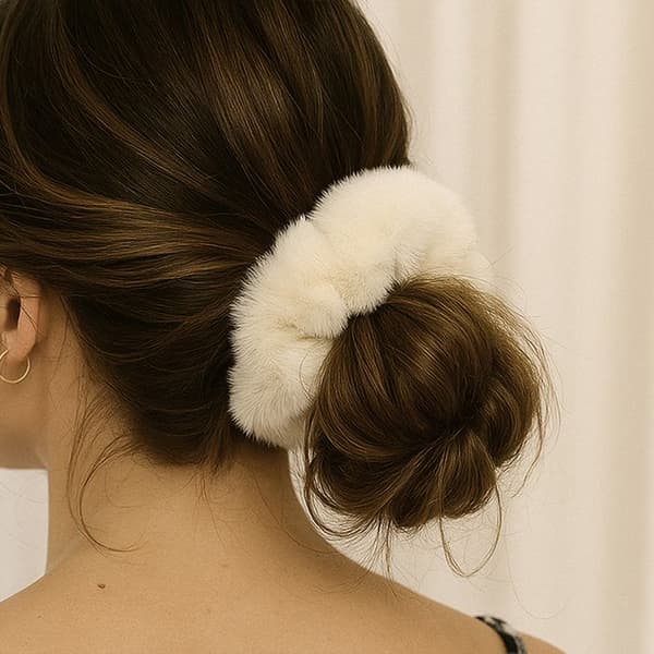 Chouchou - AVIZAR - Minky Fluffy - Beige - Mjuk - Håraccessoar beige