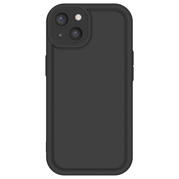 Silicone Soft Touch-fodral för iPhone 13 med upphöjda kanter i svart Svart