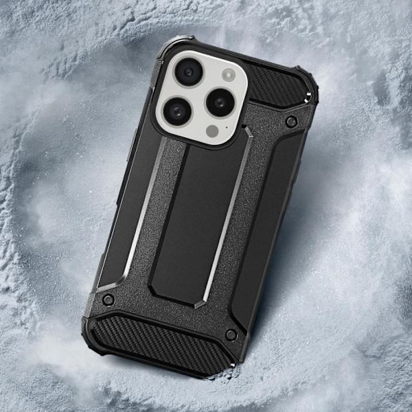 Skal till iPhone 16 Pro - AVIZAR - Defender II - Förstärkta hörn - Stötsäker - Svart Svart