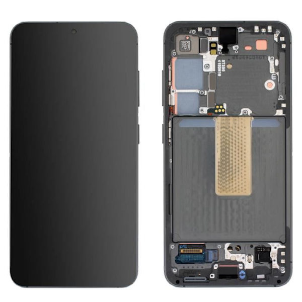Virallinen koko näyttö Samsung S23 Plus Touch Glassille ja vihreälle kehykselle Grön
