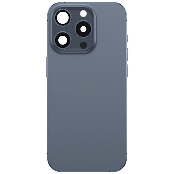 Batteri Cache för iPhone 15 Pro med Förmonterad Chassi och Blått MagSafe Modul Blå