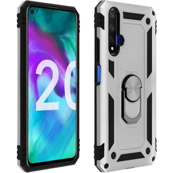 Coque Antichock - AVIZAR - Honor 20 / Huawei Nova 5T - Stöd för video - Bi-material - Grå Silvergrå