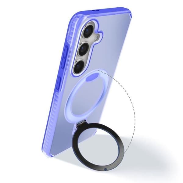 Coque MagSafe - Samsung - S24 Plus/S25 Plus - Iskunkestävä - Silikoni - Polykarbonaatti Blå