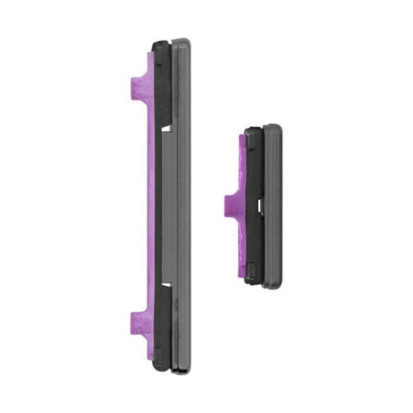 AVIZAR Ström- och volymknapp för Samsung Galaxy S10 och S10 Plus Svart - Ersättningsdel av hög kvalitet Svart