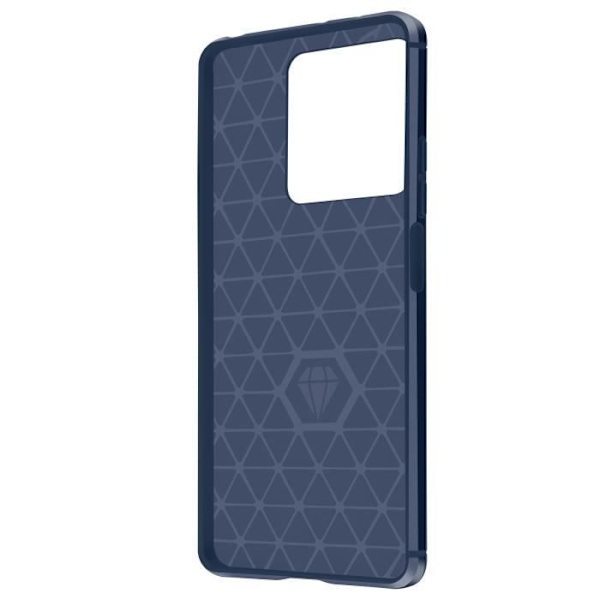 Etui til Xiaomi Redmi Note 13 5G Flexible Carbon og børstet effekt blå
