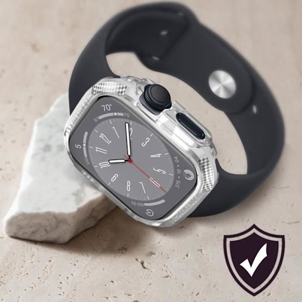 Skyddsfodral i kolfiber för Apple Watch 8 7 45 mm och 6 5 4 2 44 mm och 3 2 1 45 mm - AVIZAR - Vit Vit