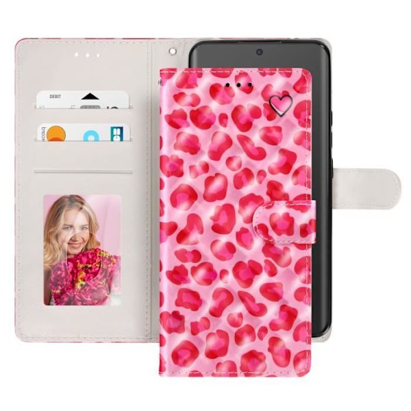 Xiaomi Redmi Note 14 5G Lompakkoasu Video Tukena Vaaleanpunainen Rosa