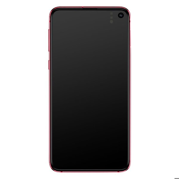Komplet blok Samsung Galaxy S10 LCD-skærm Original berøringsglas rød Röd