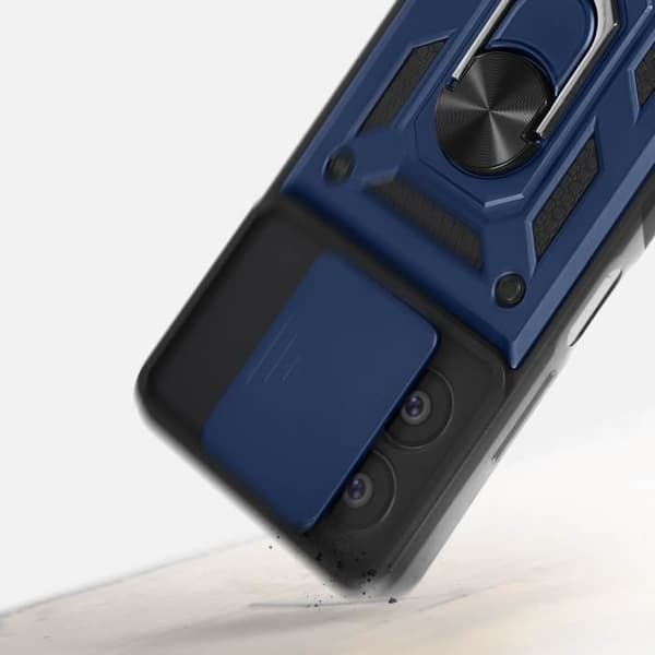 Etui til Xiaomi Redmi Note 12 5G med kameracover og videostøttering blå Blå