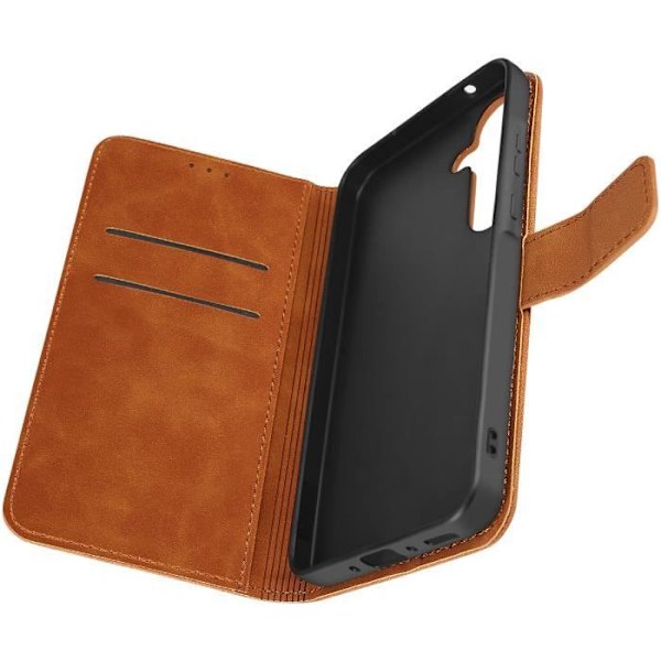 Cover til Samsung A35 5G - AVIZAR - Tender Book - Tegnebog - Video Support - Camel kastanj