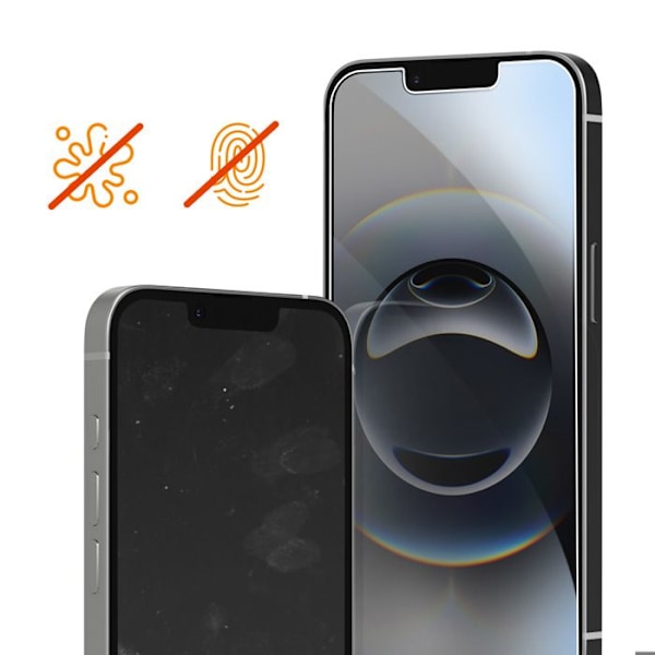 Filmm hjärtat för iPhone 16e Anti-repor Antimikrobiell Panzer Glass Transparent Vit