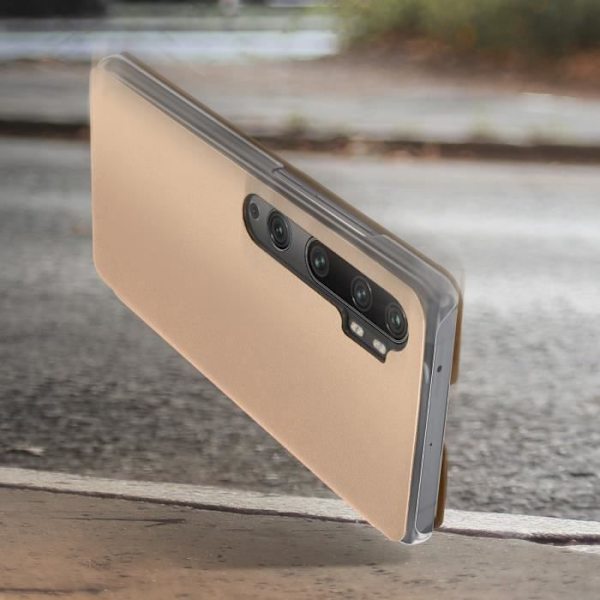 Xiaomi Mi Note 10 Lite / Mi Note 10 kotelo Lompakko Flip Card Holder Keltakulta Gult guld