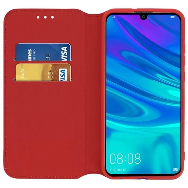 Hus - AVIZAR - Huawei P Smart 2019 / Honor 10 Lite - Ekologiskt läder - Röd - Ställfunktion Röd