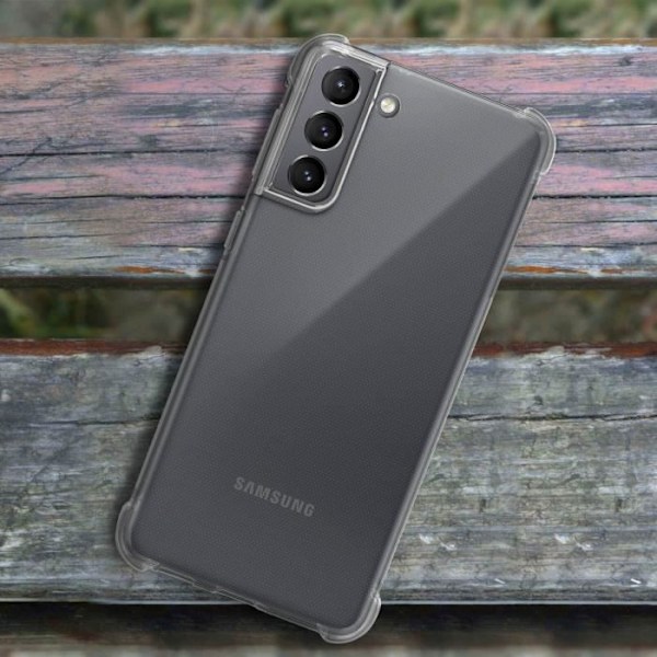Samsung Galaxy S21 Pehmeä Iskunkestävä Suoja Reinforcoidut Kulmat Akashi Läpinäkyvä Transparent