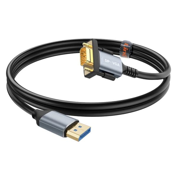 DisplayPort - VGA -videoadapterikaapeli 1.8m Full HD 1080p 60Hz LinQ Musta