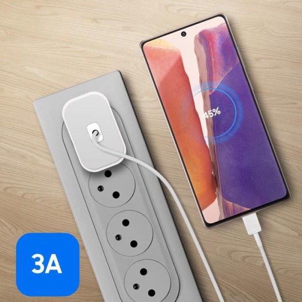 USB-C-virtalaturi - Samsung - Alkuperäinen - 25 W - Virransyöttö 3,0 - 1 m kaapeli hvid