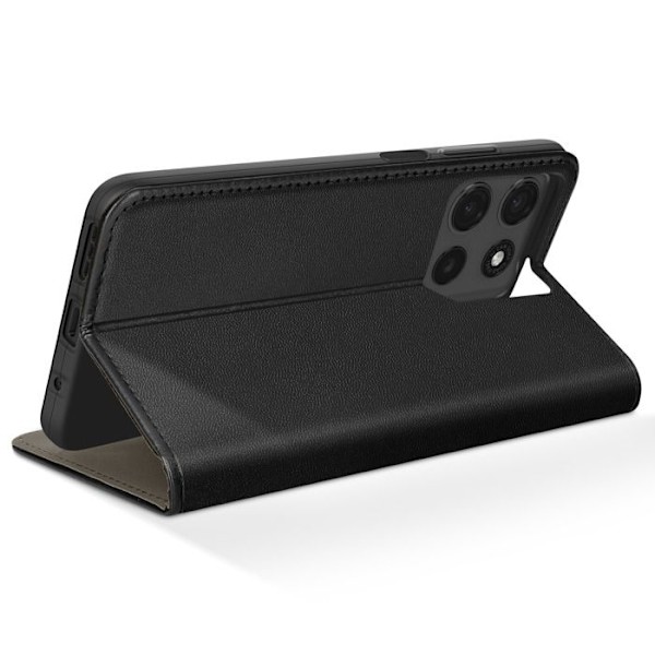 Etui til Motorola Moto G15 / G15 Power Magnetisk Wallet Støtte Sort Svart