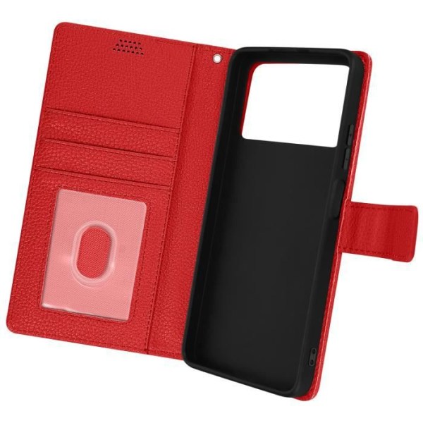 Xiaomi Poco X4 Pro 5G och Redmi Note 11 Pro Video Stand Plånboksfodral rött
