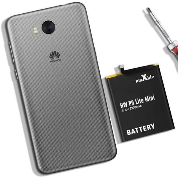 Internbatteri - HUAWEI - P9 Lite Mini, Y6 2017, Y5 2018 - Kapacitet 2900mAh - 100% kompatibel - Svart Svart