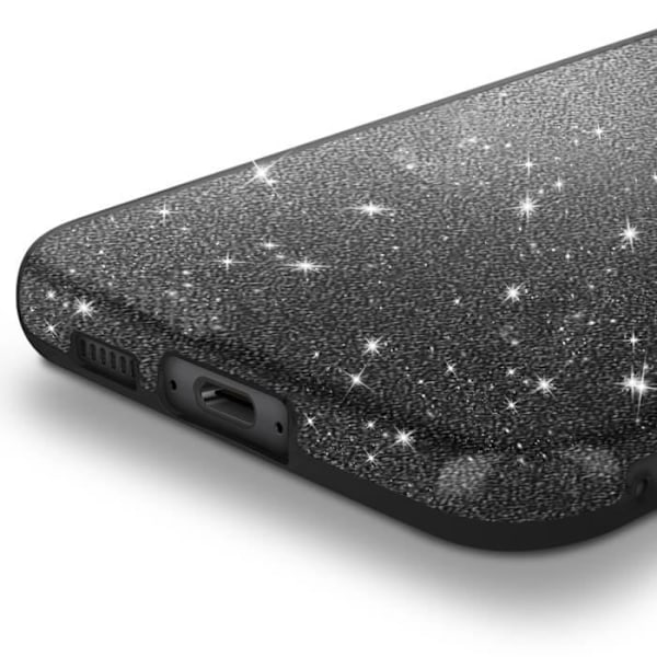 Glittrande Stötsäker Skal för Samsung Galaxy S23 FE Svart Svart
