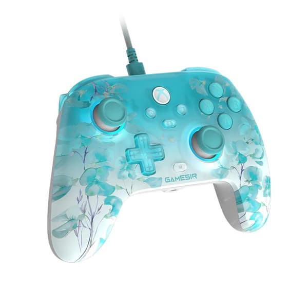 T7 Pro Floral Kablet Controller til Xbox PC Kablet USB-C RGB Sticks Hall Effect Gamesir Grøn Grön