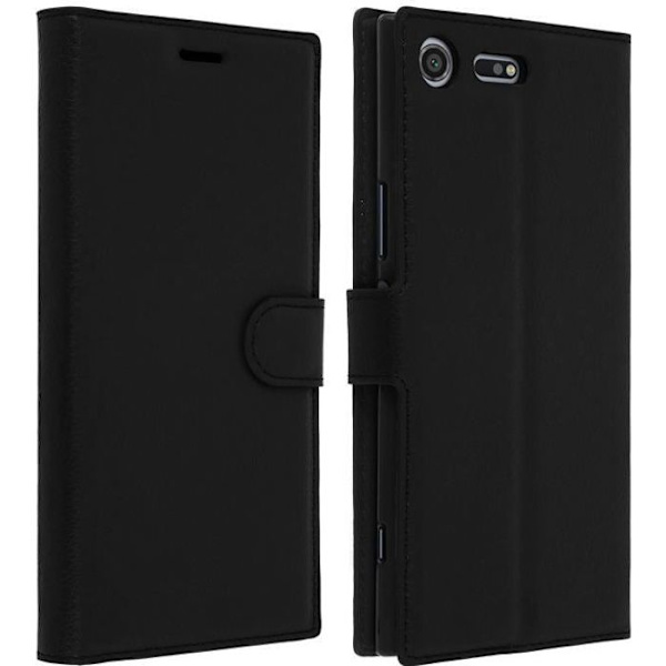 Husetaske - AVIZAR - Sony Xperia XZ Premium - Sort - Blød Skal - Støttefunktion Svart