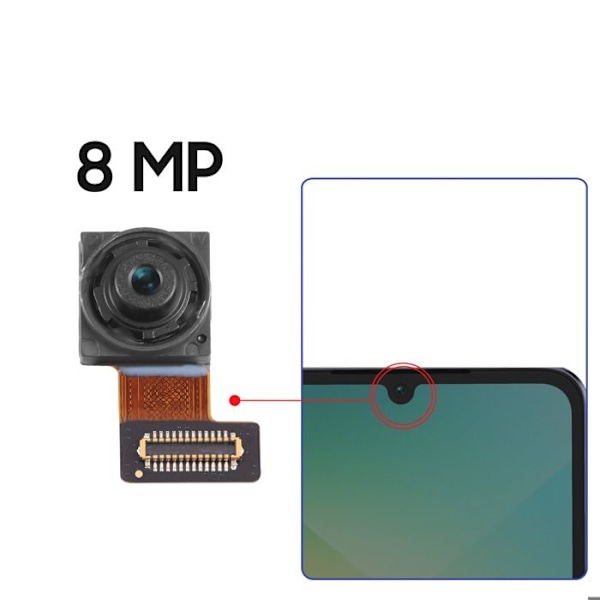 Frontkamera til Samsung Galaxy A06 8MP selfiesensor Samsung Sort Svart