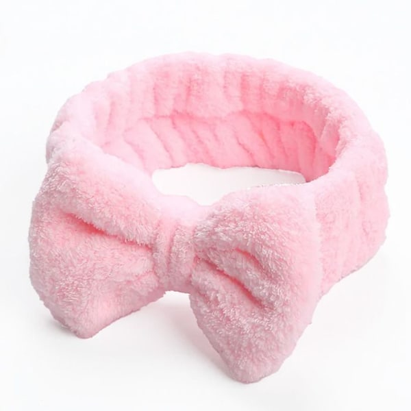 Yksivärinen Pehmeä Vaaleanpunainen Pullonauha Hiuksille Rosa