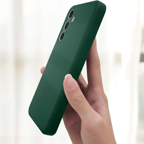 Siliconfodral för Samsung Galaxy M35, Mörkgrön Matt Grön