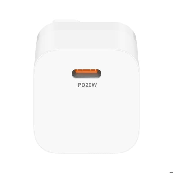 Nätadapter - BWOO - USB-C-laddare 20W - Snabbladdning - Kompakt format - Smart chip Vit
