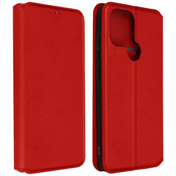 Xiaomi Redmi A1 2022 Fodral - AVIZAR - Plånboksfodral - Röd - Stel - Syntet - Blandat Röd