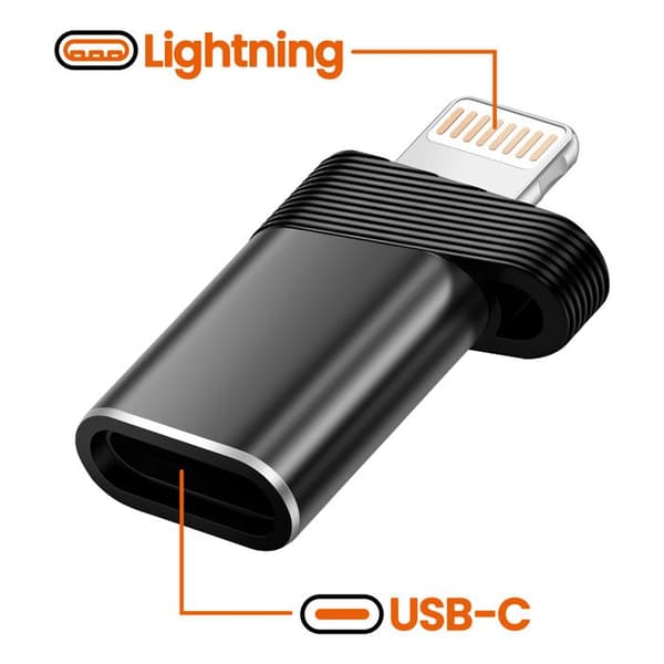 OTG-adapteri - LINQ - USB-C Lightning - 480 Mbps - Musta - Lisävaruste