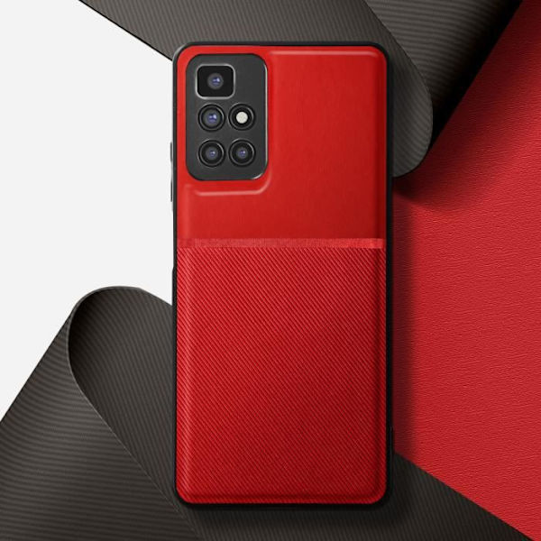 Fodral till Xiaomi Redmi 10 och 10 2022 - AVIZAR - Röd - Hård - Stötsäker - Halkfri textur Röd