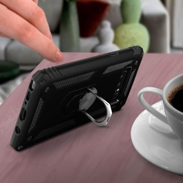 Coque - AVIZAR - Galaxy Note 8 - Bi-materialer - Holdering - Sort videostativ Svart