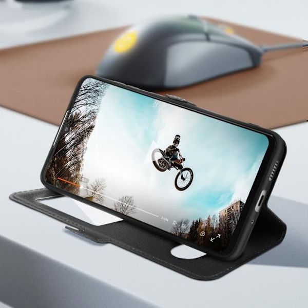 Fönsterfodral kompatibelt med Samsung Galaxy A33 5G svart skal