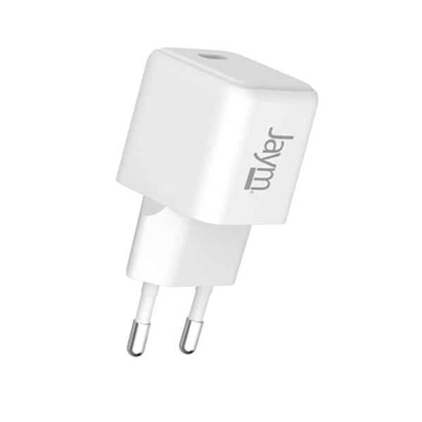 Ladeadapter GaN USB-C 30W PD PPS Kompakt Hurtig Jaym Hvid Vit
