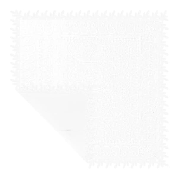 Pudevårter - AVIZAR - 45x45 cm - Blondekant - Elegance - Hvid Vit